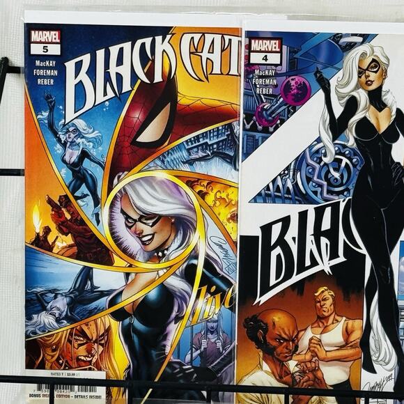Black Cat 1 3-5 12 Skan Variant Lot Iron Cat Armor 2020 J Scott Campbell Cover - Picture 4 of 6